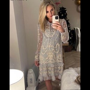 Needle & Thread Embroidered Dress  Sz 4 Worn once